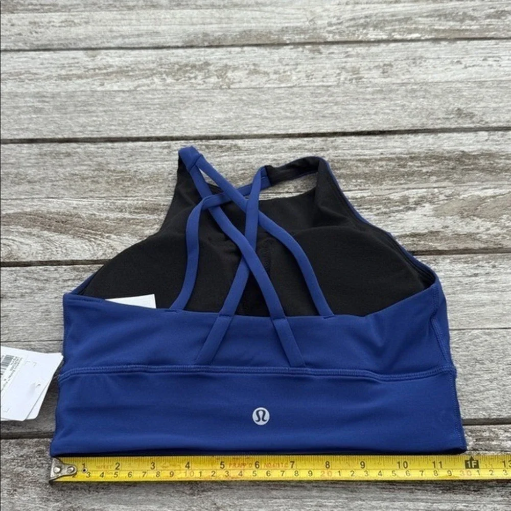 Lululemon Energy High-Neck Longline Cups Psychic blue size 6 NWT‎